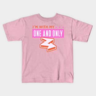 I'm With My One And Only Boyfriend Girlfriend Couple Kids T-Shirt